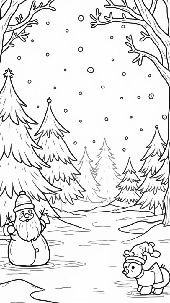 pages à colorier de Noël à imprimer